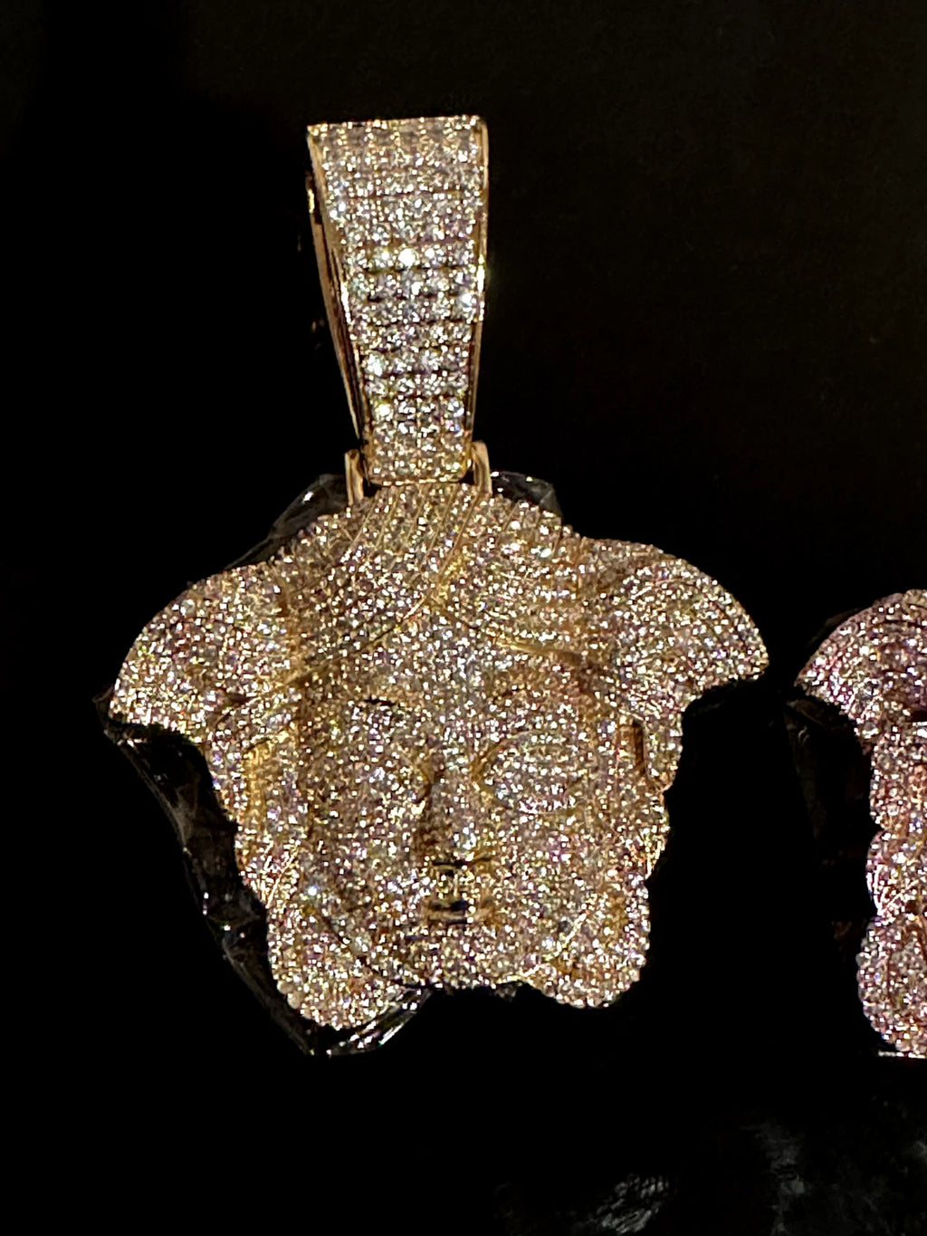 XL MEDUSA VERSACE Pendant 10.2ct Lab Sim VVS1 Diamonds