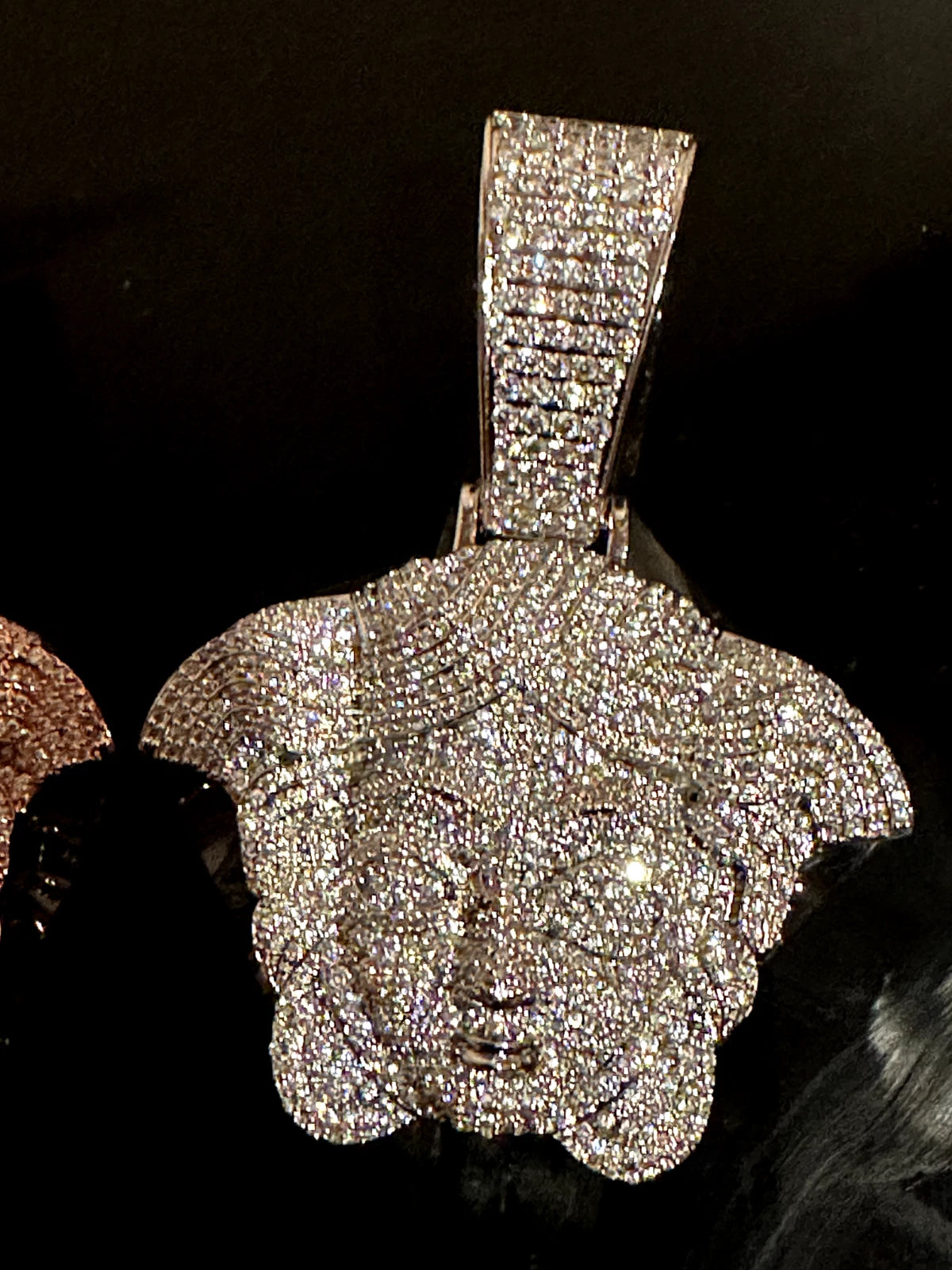 XL MEDUSA VERSACE Pendant 10.2ct Lab Sim VVS1 Diamonds