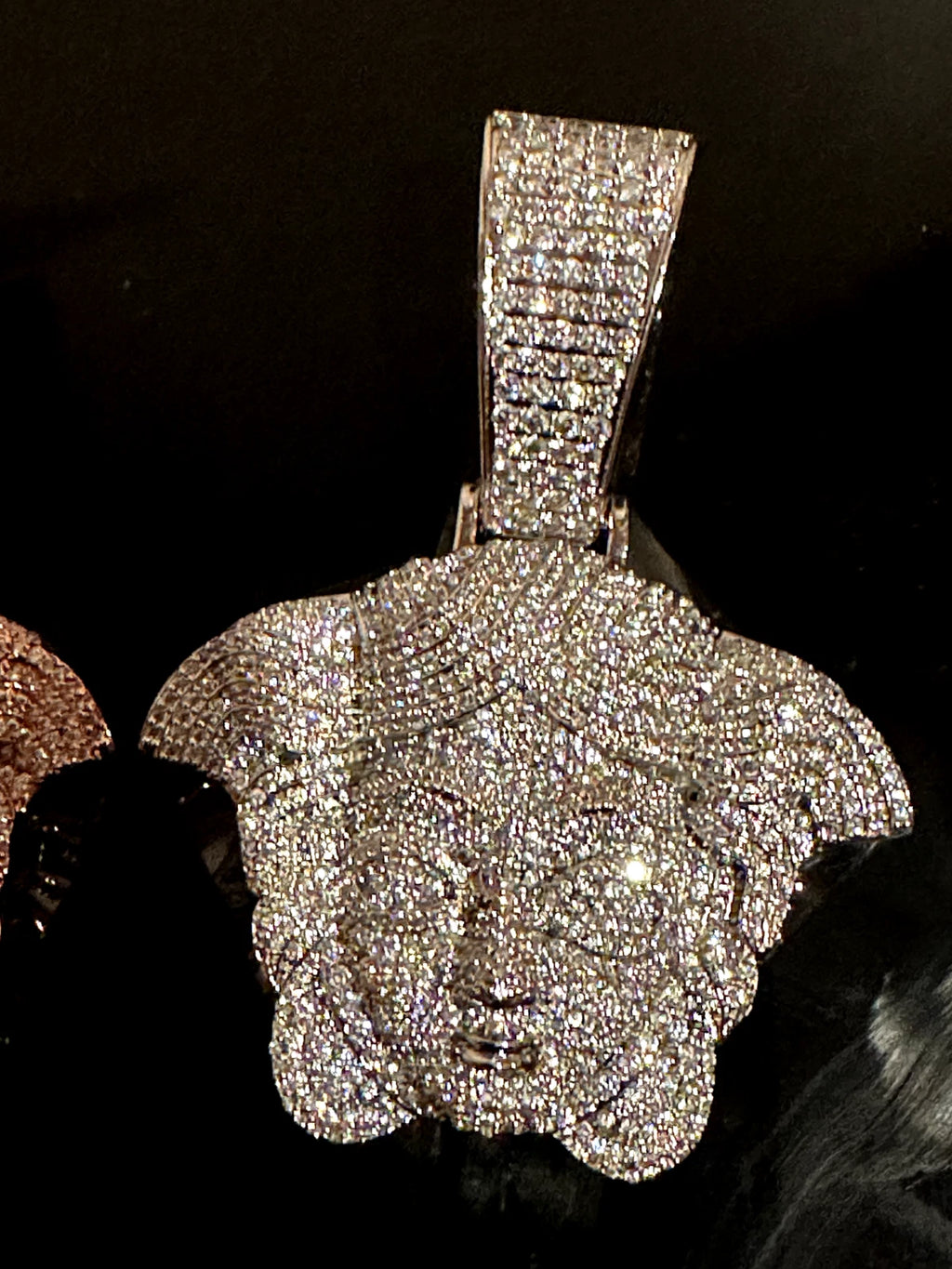 XL MEDUSA VERSACE Pendant 10.2ct Lab Sim VVS1 Diamonds