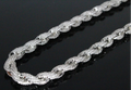 8mm Rope Chain 36ctw Lab Sim VVS1 Diamond Necklace