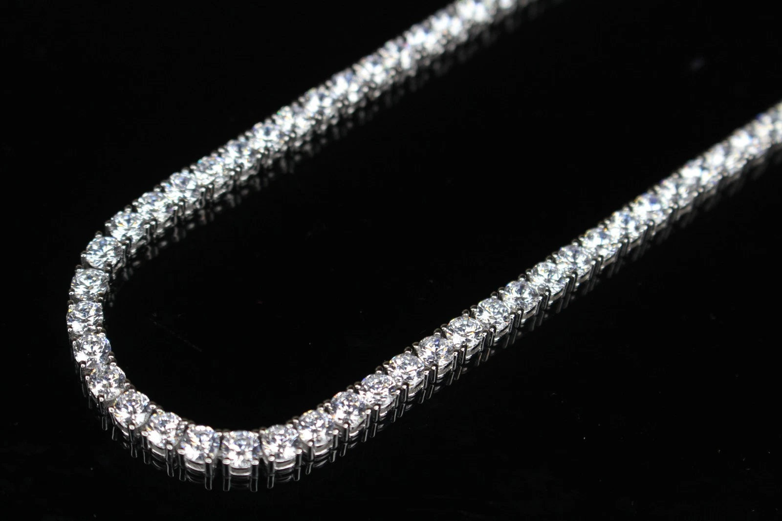 4mm Tennis Chain 70ct Lab Sim VVS1 Diamond Necklace