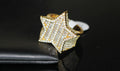 STAR BAGUETTE 3.6ct Lab Sim VVS1 Diamonds Ring - Gold