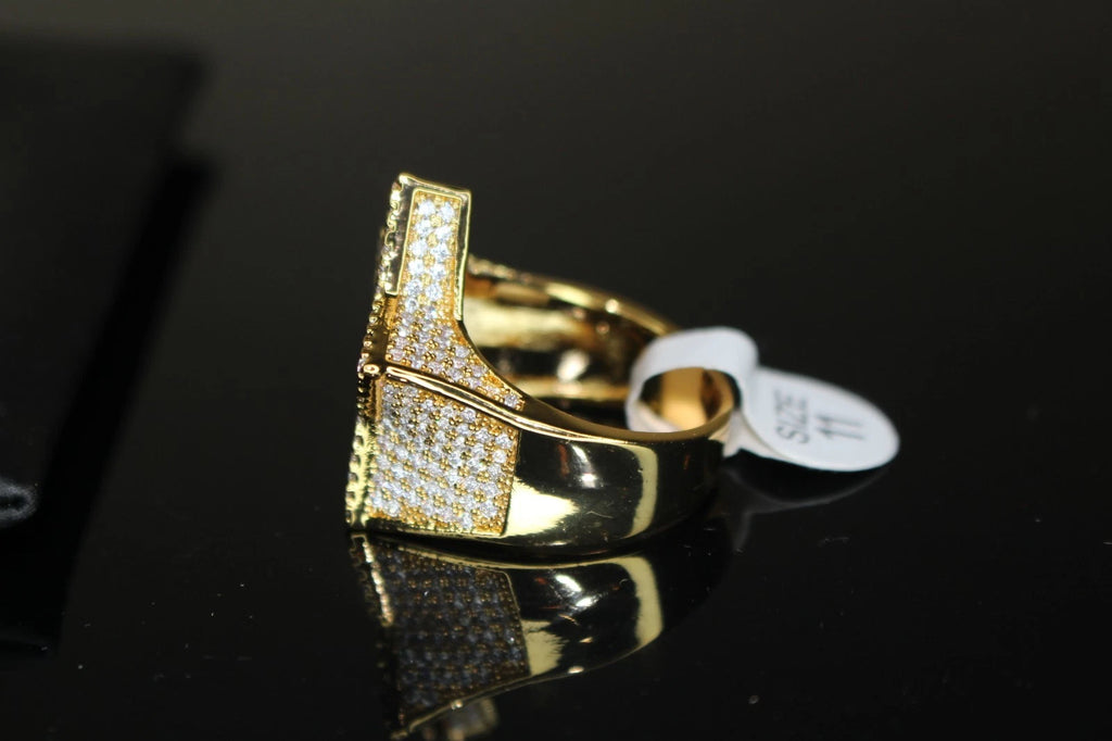 STAR BAGUETTE 3.6ct Lab Sim VVS1 Diamonds Ring - Gold