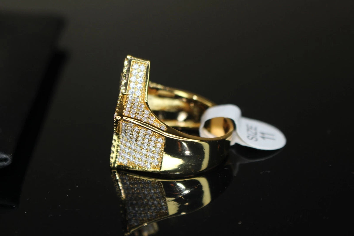 STAR BAGUETTE 3.6ct Lab Sim VVS1 Diamonds Ring - Gold