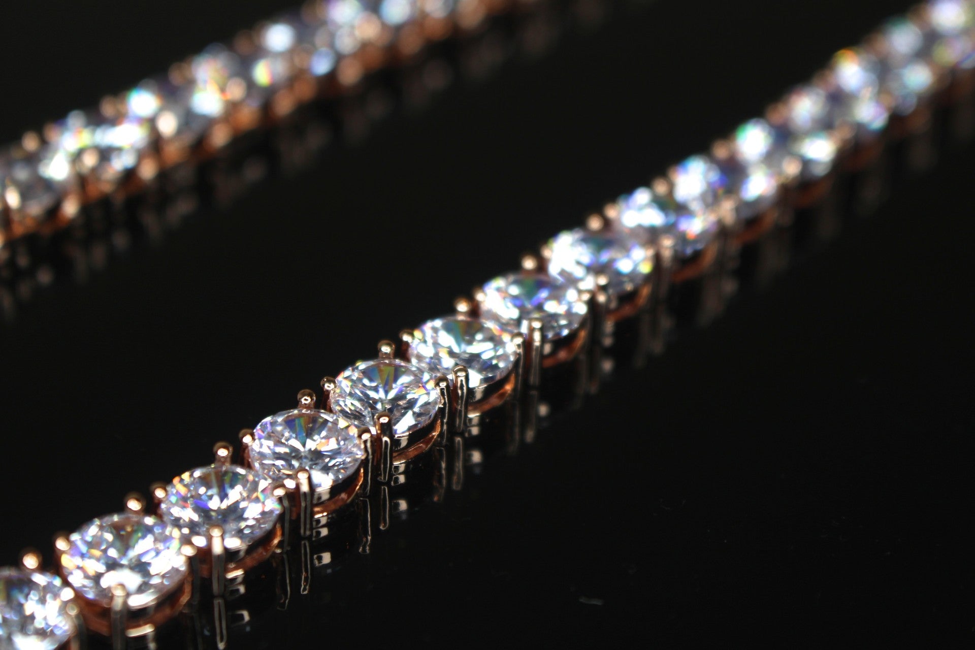 8mm MASSIVE XXL Tennis Chain 152ct Lab Sim VVS1 Diamond Necklace Rose Gold