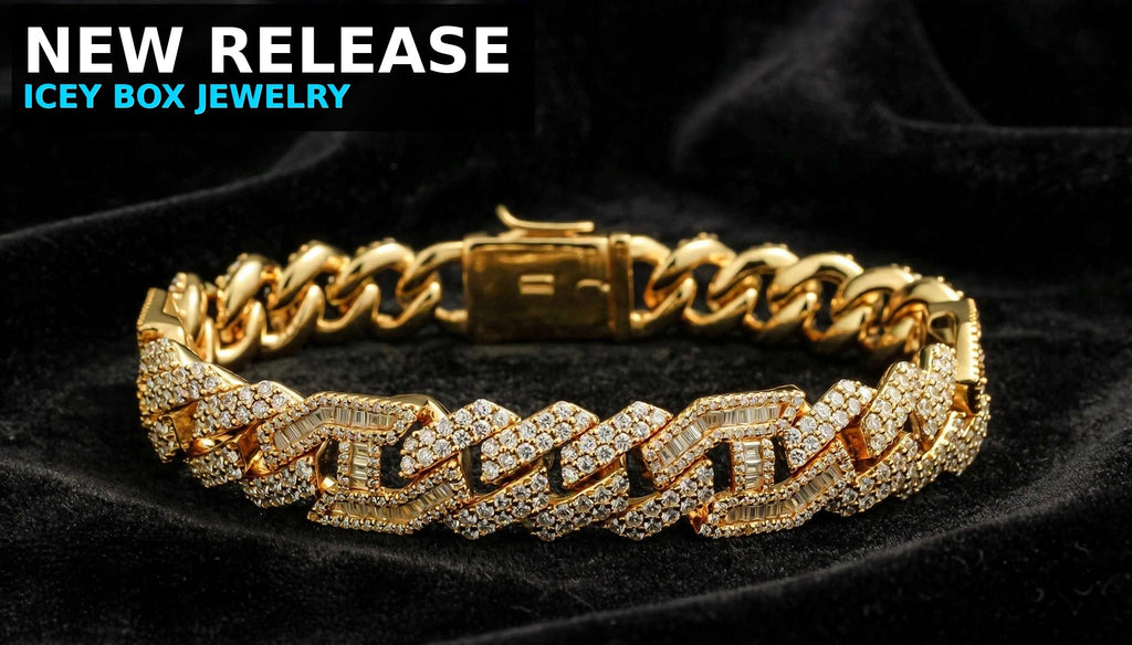 14mm FIGARUCCI 18.2ctw Lab Sim VVS1 Diamonds Bracelet -Gold